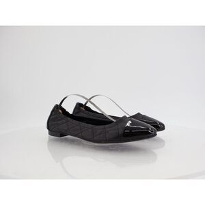 AGL Naomi Womens Ballet Flats Size 38.5 8.5 Quilted Black Leather Cap Toe